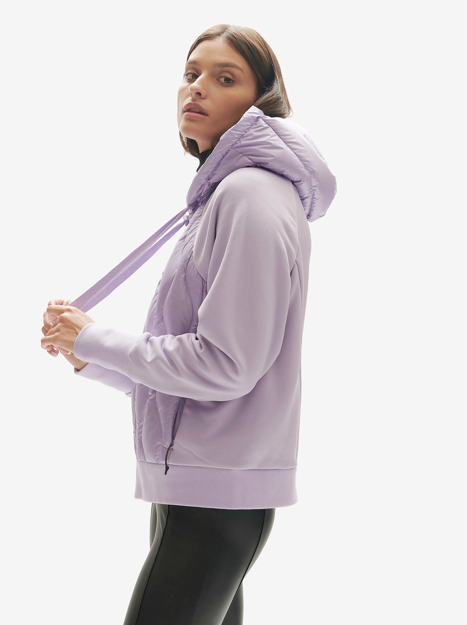 Holden Outerwear Down Zip Hoodie - Lavender — lifestyle context