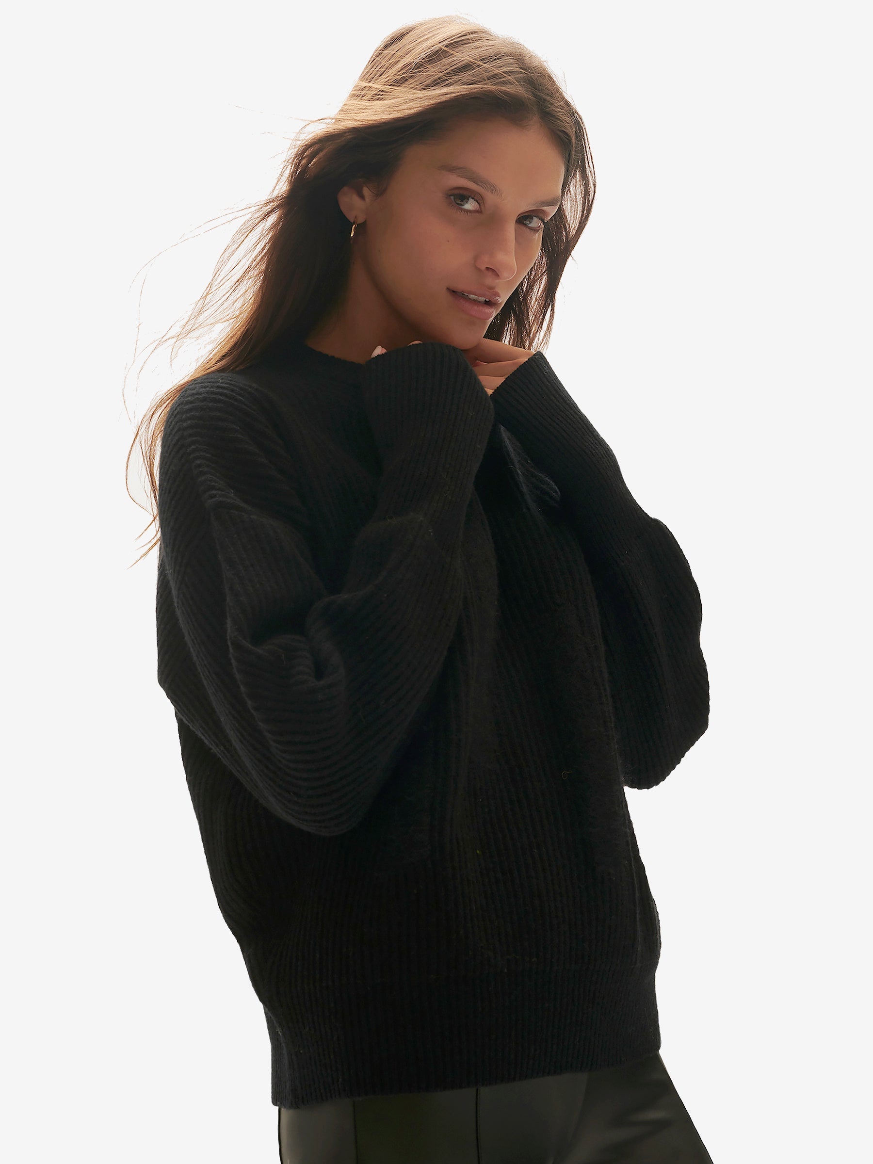 Holden Outerwear Wool Icon Sweater - Black — lifestyle context
