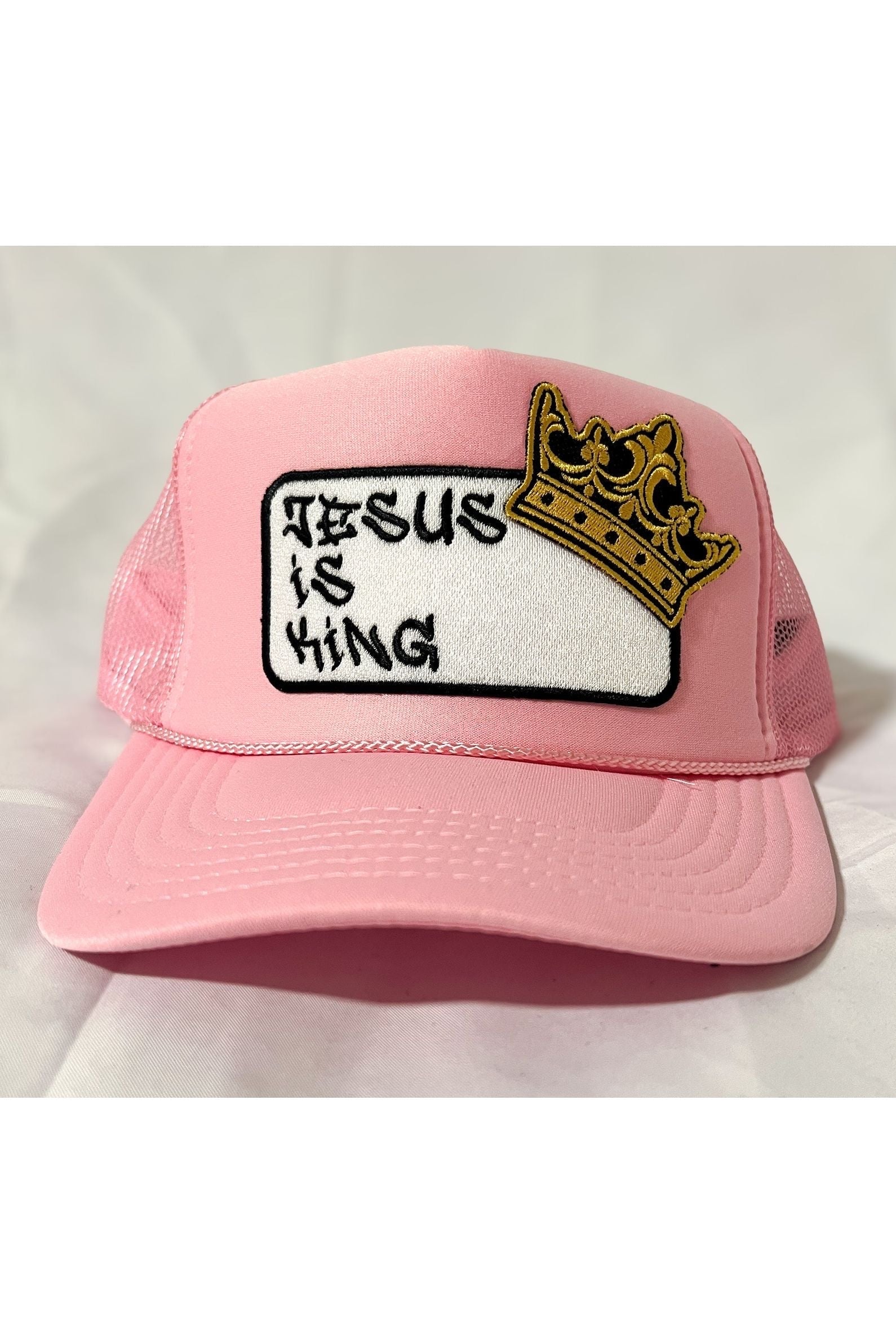 Pretty Little Patriot Pretty Little Patriot Jesus is King patch trucker hat -clearance — product category context