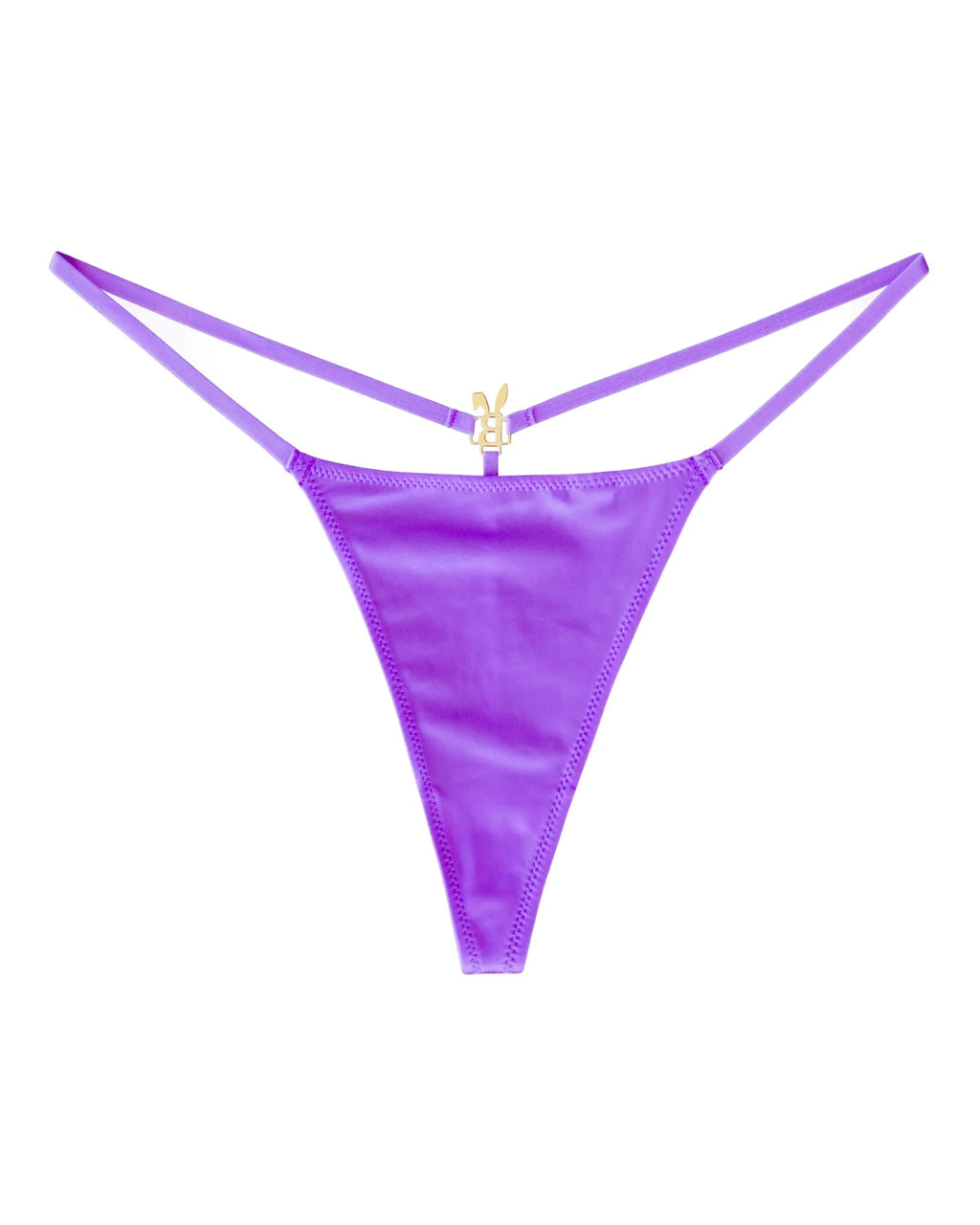 BUNNIES ROOM G-STRING IN PURPLE — detail and construction
