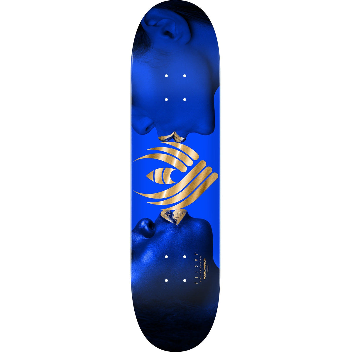 Powell Peralta Kiss Flight Skateboard Deck - 8.63″ Blue/Gold Foil by Skates USA