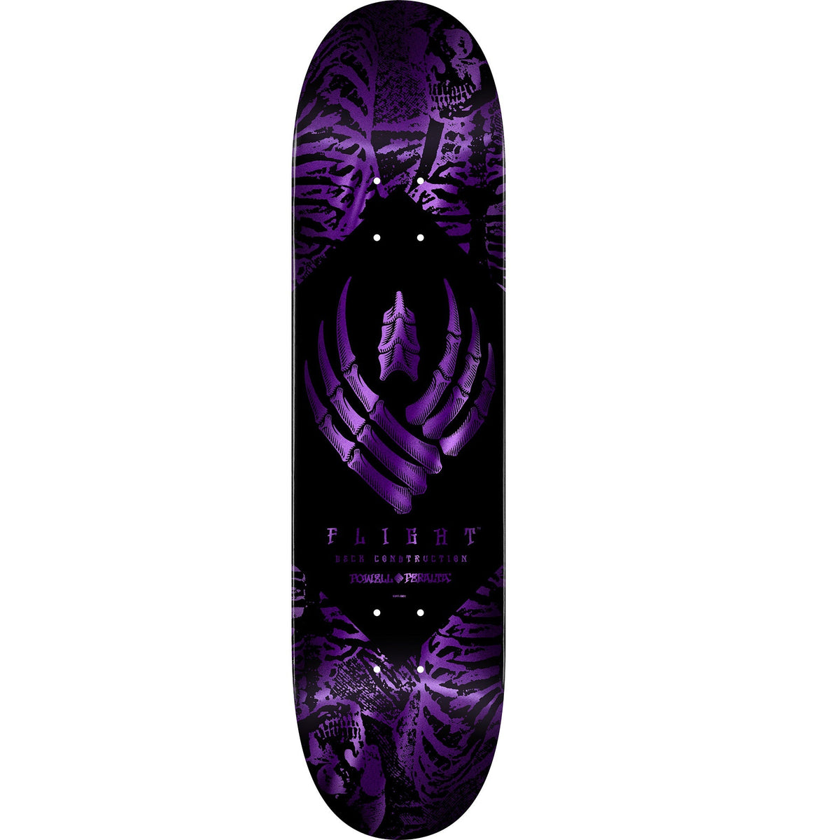 Powell Peralta Skeleton Flight Skateboard Deck - 9.0″ Purple Foil by Skates USA