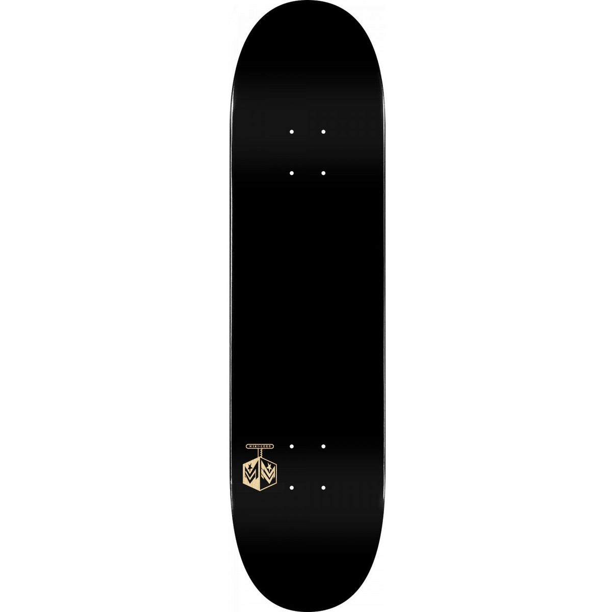 Mini Logo Chevron Detonator 15 Skateboard Deck 191 - 7.5" Solid Black by Skates USA