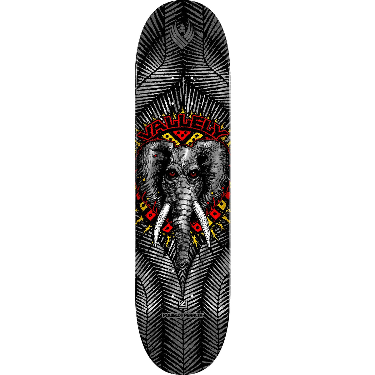Powell Peralta Mike Vallely Elephant Flight Skateboard Deck - 8.63″ Silver Foil by Skates USA
