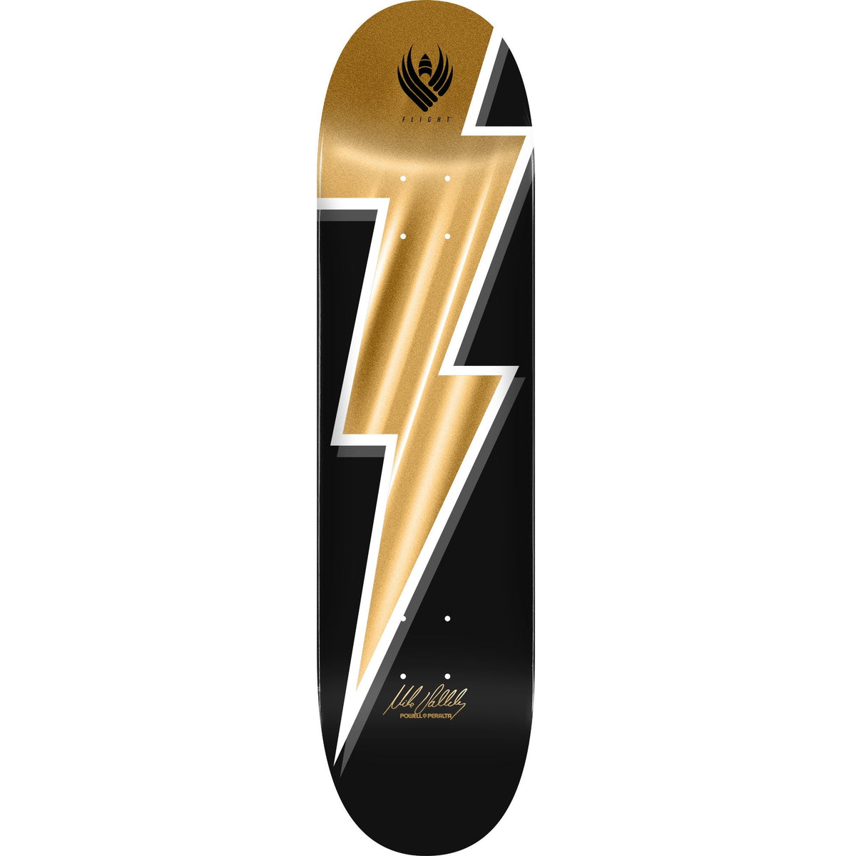 Powell Peralta Mike Vallely Lightning Bolt Flight Skateboard Deck - 8.75″ Gold Foil by Skates USA