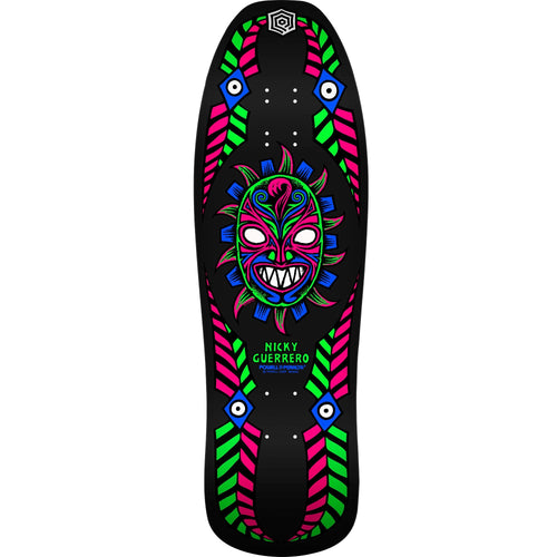 Powell Peralta Nicky Guerrero Mask Skateboard Deck - 10″ Blacklight by Skates USA