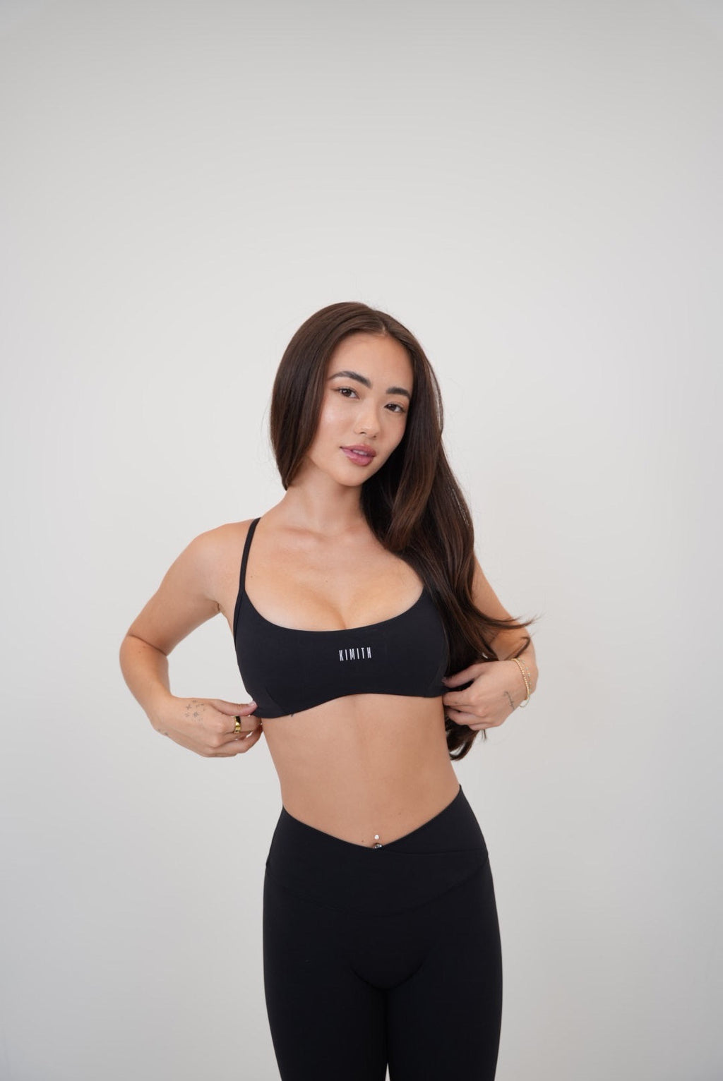 KIMITH BRAND My Time Is Divine Black Sculpt V-Waist Legging — in-use photo