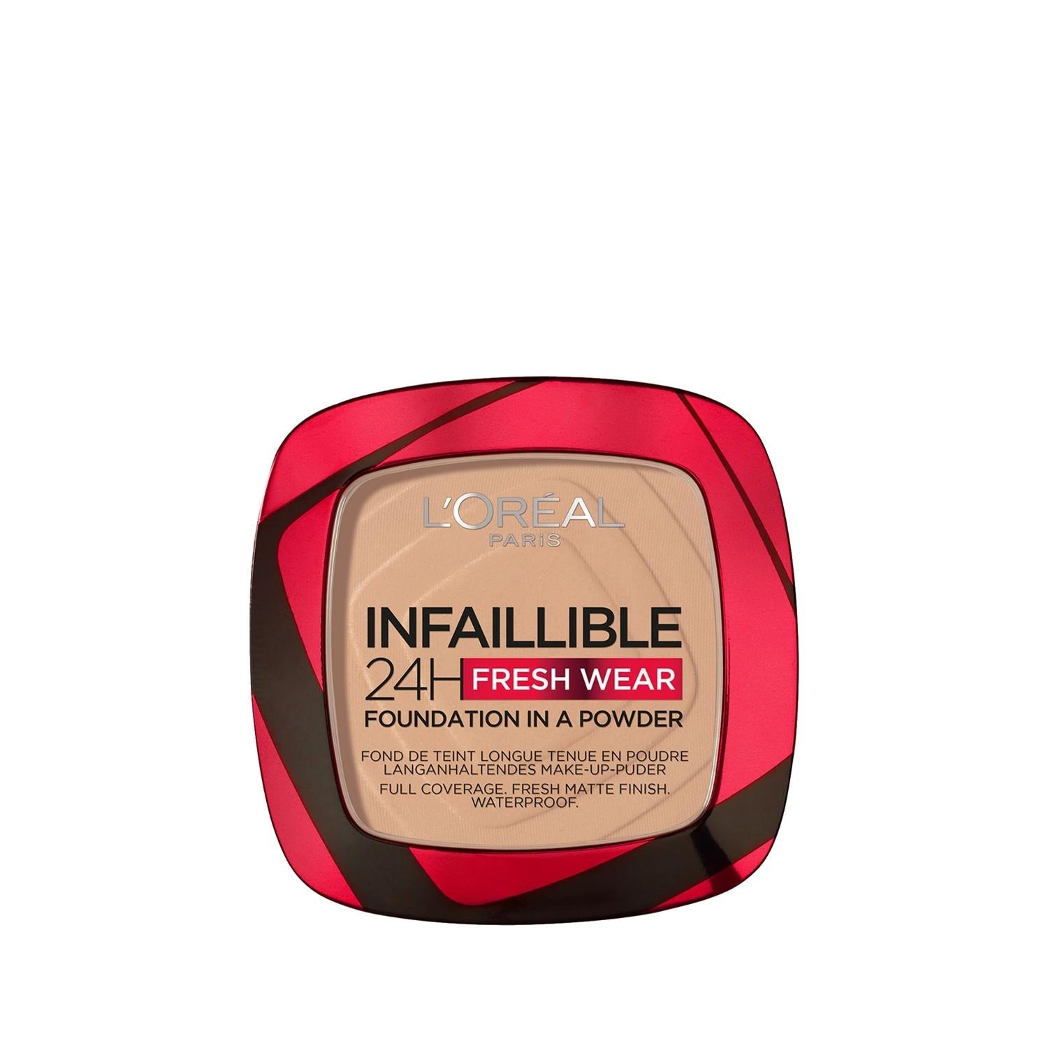 L'Oreal Paris 24H Fresh Wear Powder Foundation - Long Lasting Makeup for a Fresh, Natural Look