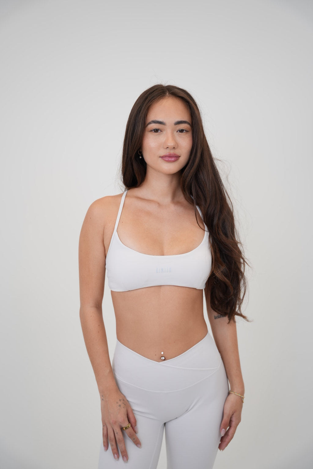 KIMITH BRAND My Time Is Divine Lime White Sculpt V-Waist Legging — size reference