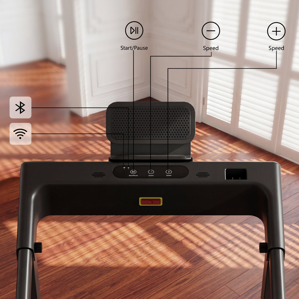 DeerRun All-New 2026 A1 Pro Move+ Smart Foldable Treadmill with 6% Incline & NFC | 350 lbs, 10 mph, Black – DeerRun®, view 22