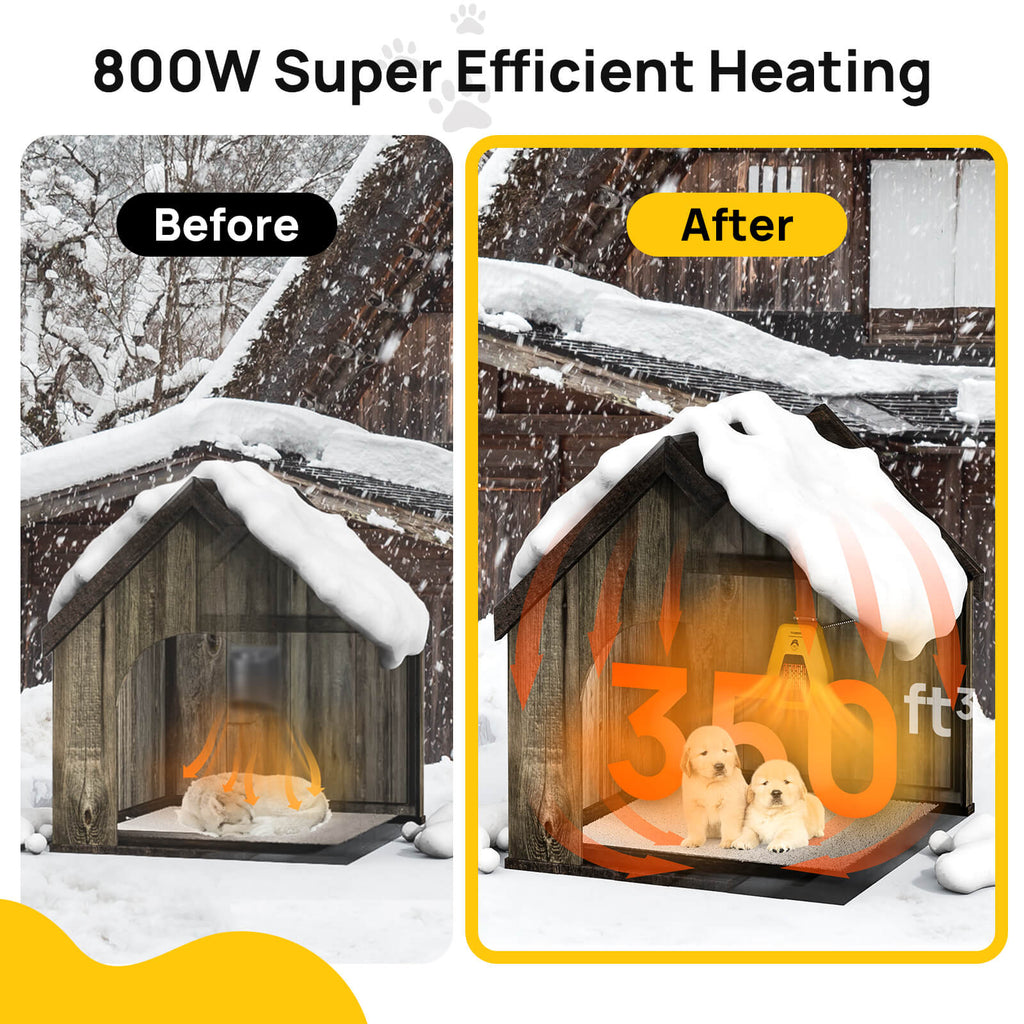 Neighborhood DH800A Dog House Heater – TURBRO, view 10