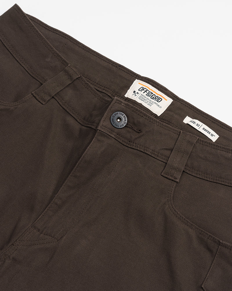 Off The Grid Surplus Havok Shorts 10" - Dark Brown — back view