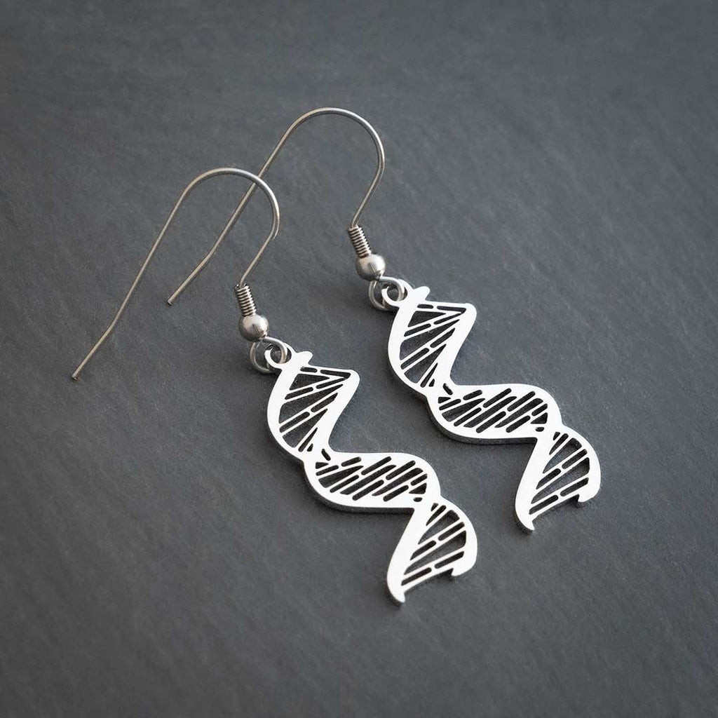 Princess Awesome & Boy Wonder DNA Earrings — construction detail