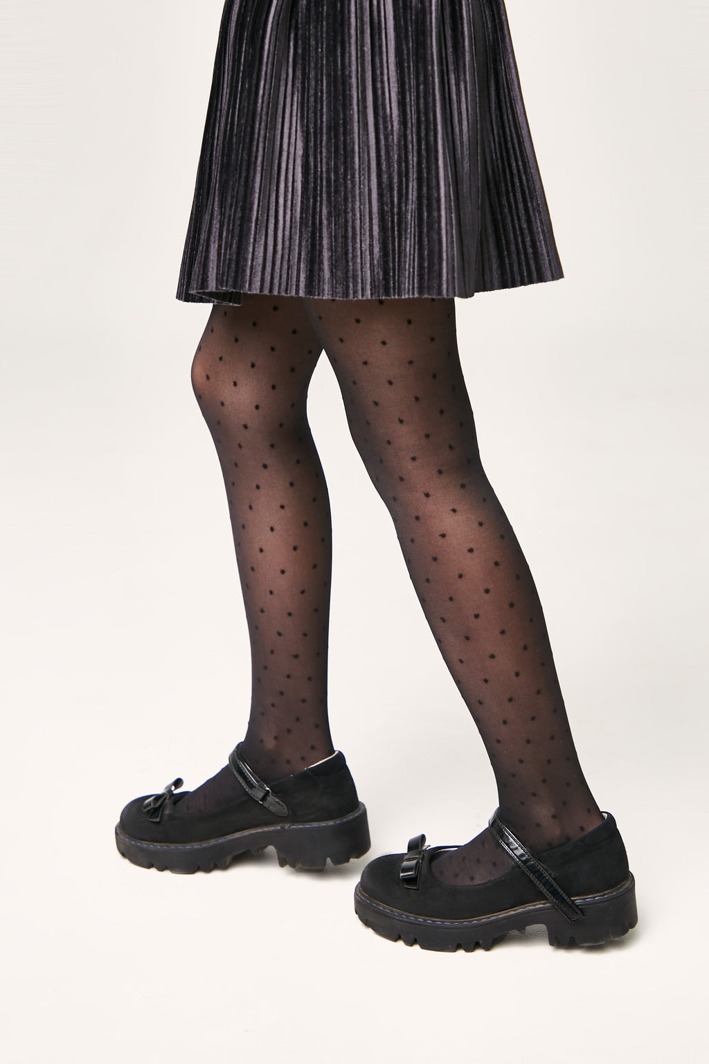 TheRanok.com Conte Tights for girls Dotsy 30 Den - Reinforced Panty-Shorts Torso — flat-lay composition