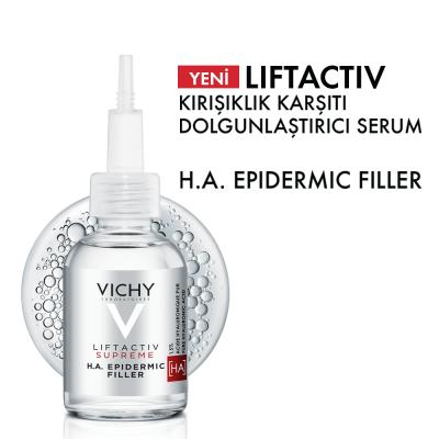 Vichy LiftActiv Supreme H.A. Epidermic Filler: Advanced Anti-Wrinkle Face & Eye Serum - Deeply Hydrating, Reduces Fine Lines, Hypoallergenic, 1.01 fl oz