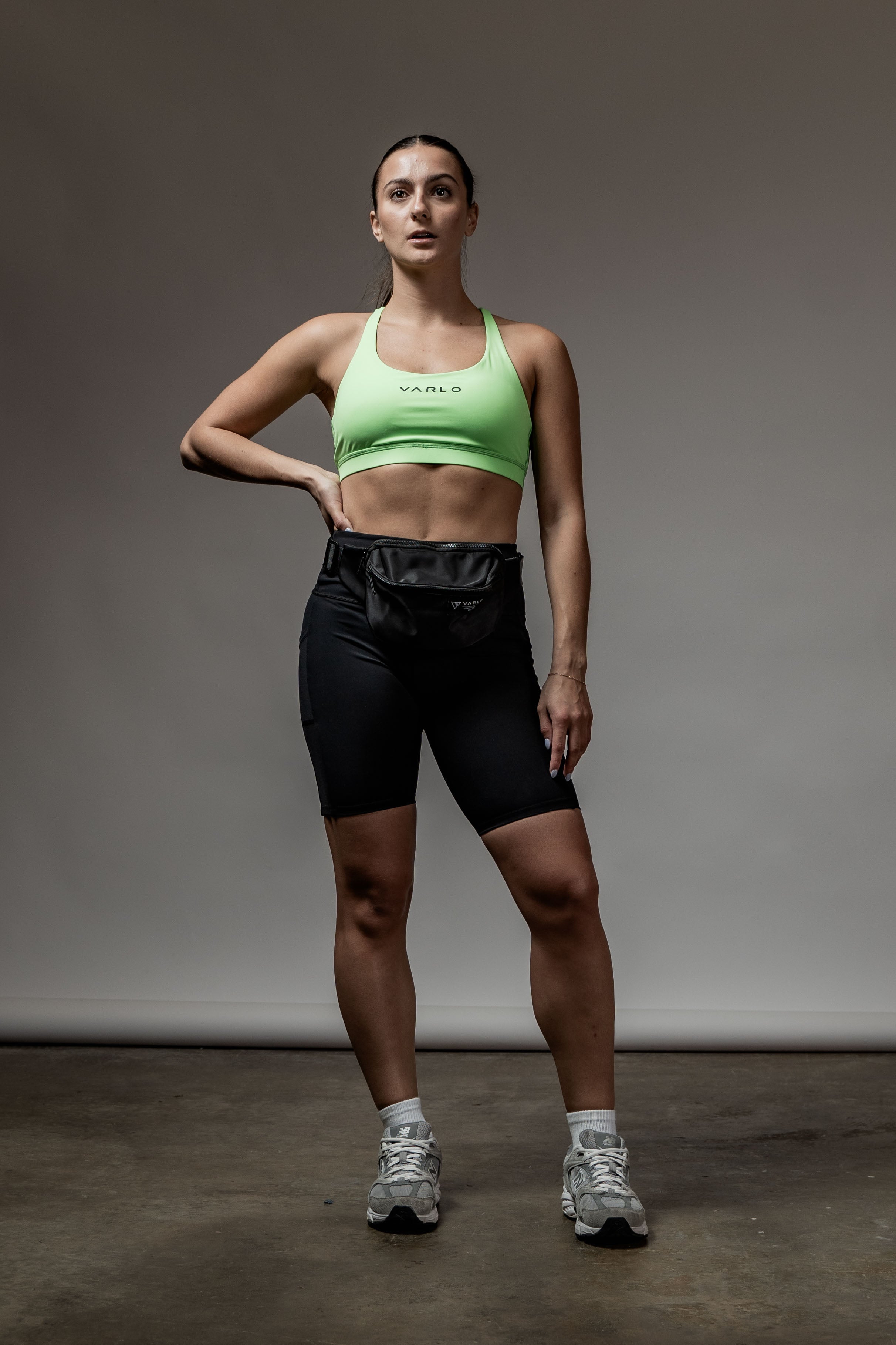 Varlo SOHO Women's Technical High Rise Shorts 8" (Black) — detail shot 9