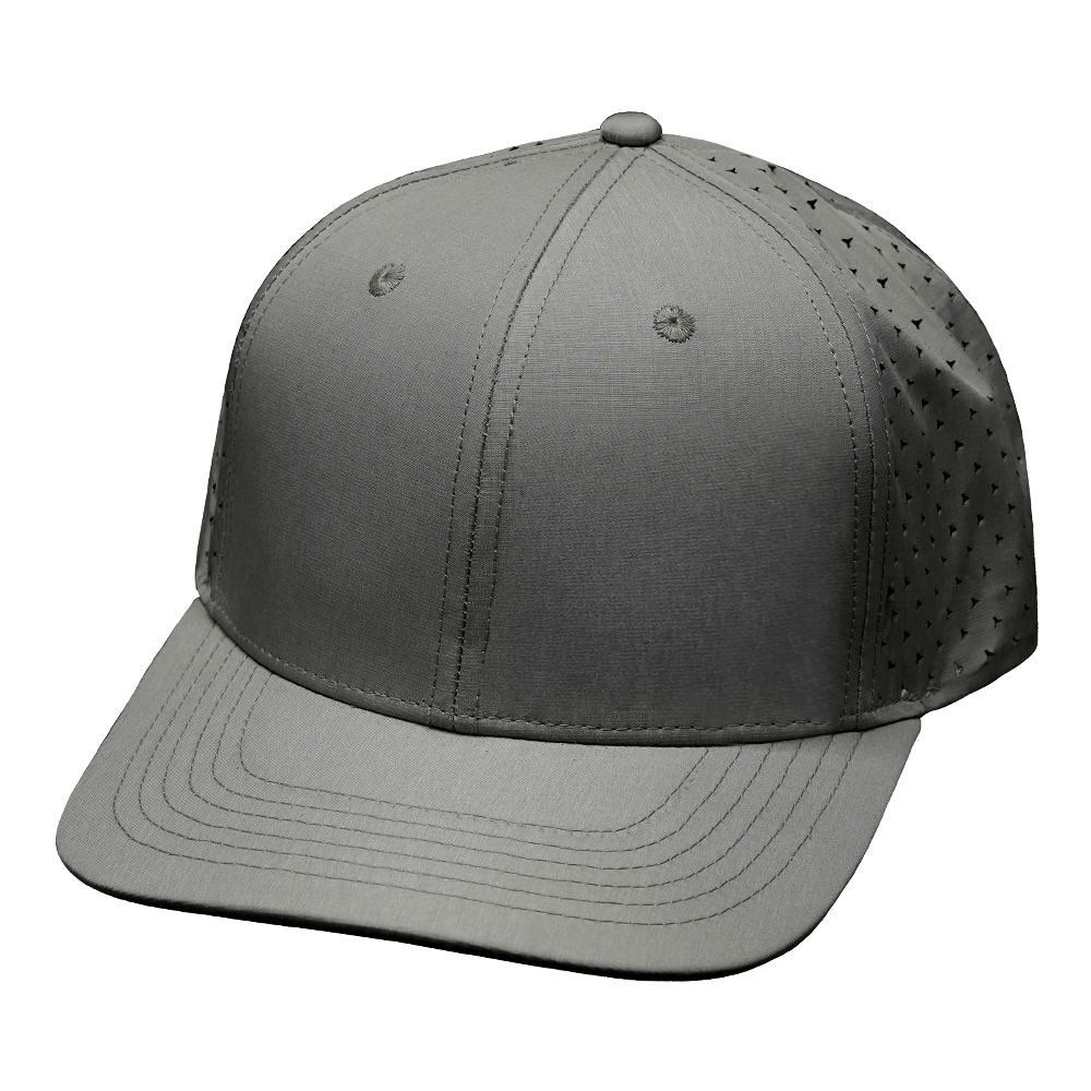 The Heartbeat Brand Blank 6 Panel Hat — Silver Gray (Unisex) — main product shot