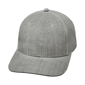 Blank 6 Panel Hat — Heather Gray / Gray (Unisex)