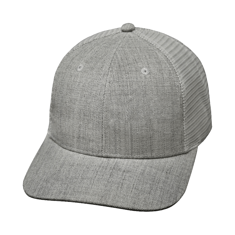 The Heartbeat Brand Blank 6 Panel Hat — Heather Gray / Gray (Unisex) — main product shot