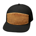 The Heartbeat Brand Blank 7 Panel Hat — Cork Black (Unisex) — main product shot
