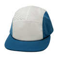 The Heartbeat Brand Blank 5 Panel Hat — Sporty / Unstructured / Pony Tail / Light Blue /  White… — main product shot