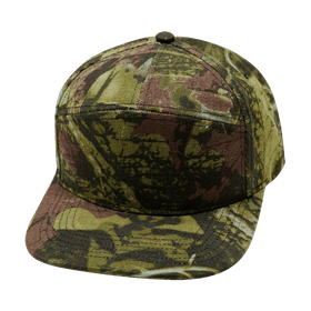 Blank 7 Panel Hat — Green Tree Camo (Unisex)