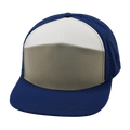 The Heartbeat Brand Blank 7 Panel Hat — Navy / Gray / White (Unisex) — main product shot