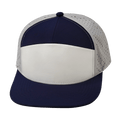 The Heartbeat Brand Blank 7 Panel Hat — Navy / White / Gray (Unisex) — main product shot