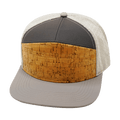 The Heartbeat Brand Blank 7 Panel Hat — Cork Gray / Charcoal (Unisex) — main product shot