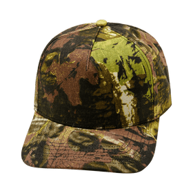 Blank 5 Panel Hat — Structured / Tan Tree Camo (Unisex)