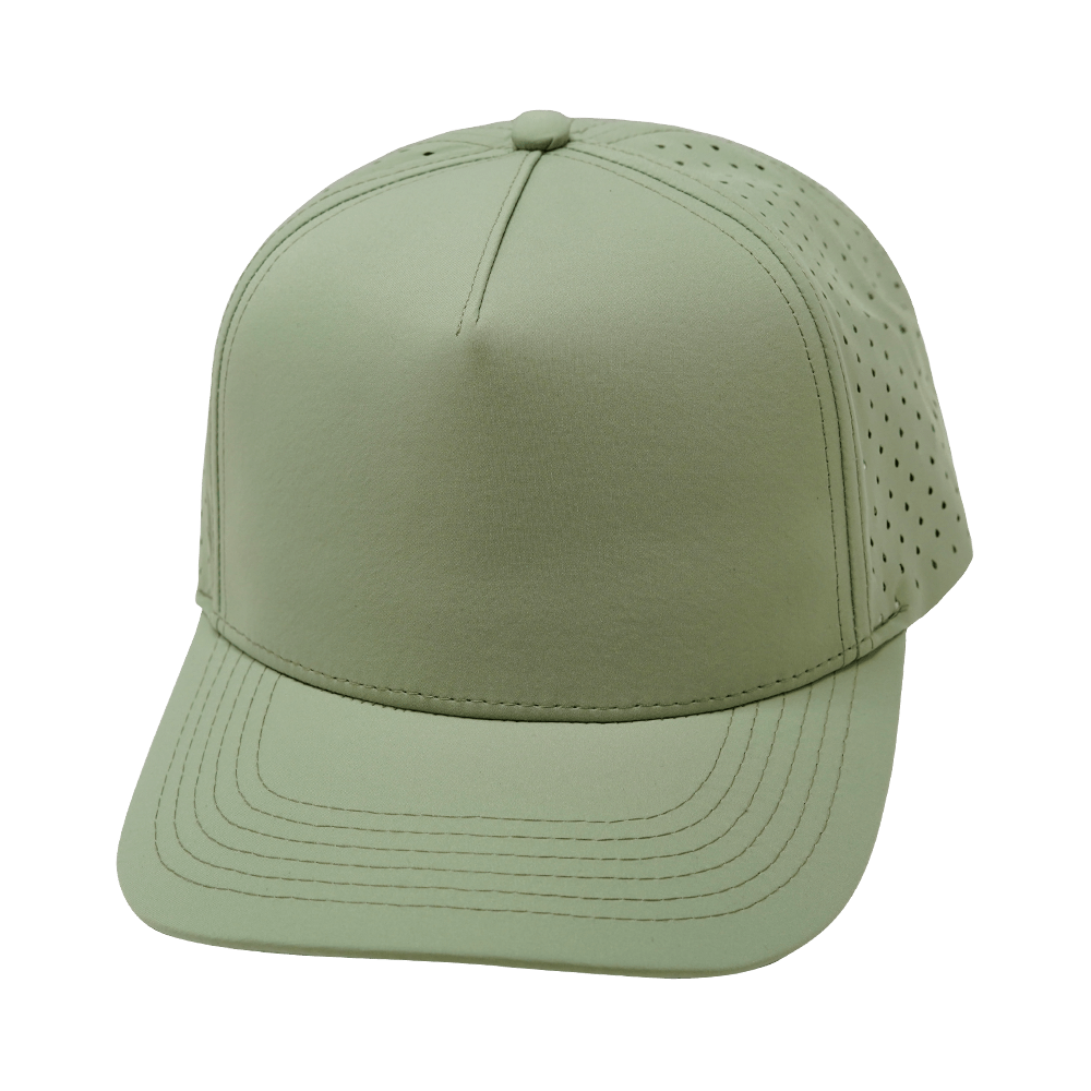 The Heartbeat Brand Blank 5 Panel Hat — Structured / Sage (Unisex) — main product shot