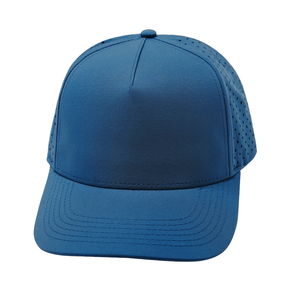 The Heartbeat Brand Blank 5 Panel Hat — Structured / Light Blue (Unisex) — main product shot