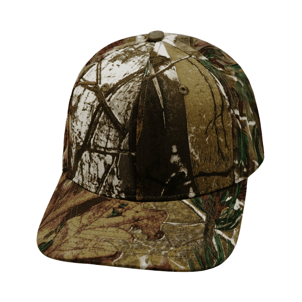 The Heartbeat Brand Blank 6 Panel Hat — Light Moss Tree Camo (Unisex) — main product shot