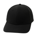 The Heartbeat Brand Blank 6 Panel Hat — Black (Unisex) — main product shot