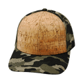 The Heartbeat Brand Blank 6 Panel Hat — Cork Tan Tree  Camo (Unisex) — main product shot