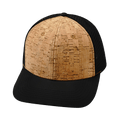 The Heartbeat Brand Blank 6 Panel Hat — Cork Textured Black (Unisex) — main product shot