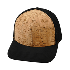 Blank 6 Panel Hat — Cork Textured Black (Unisex)