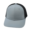 The Heartbeat Brand Blank 6 Panel Hat — Gray / Black (Unisex) — main product shot