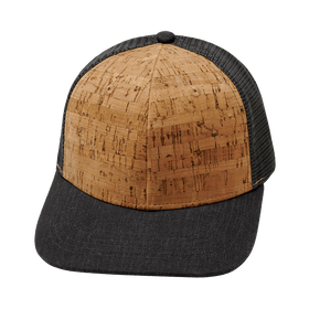Blank 6 Panel Hat — Cork Heather Charcoal (Unisex)