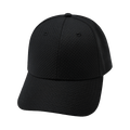 The Heartbeat Brand Blank 6 Panel Hat — AirMesh / Athletic Fit / Black (Unisex) — main product shot