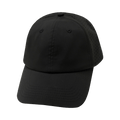 The Heartbeat Brand Blank 6 Panel Hat — Unstructured / Relaxed Fit / Pony Tail / Black (Unisex) -… — main product shot