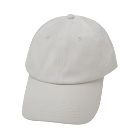Blank 6 Panel Hat — Unstructured / Relaxed Fit / Pony Tail / White (Unisex) -…