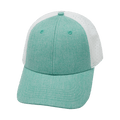 The Heartbeat Brand Blank 6 Panel Hat — Shallow Fit / Pony Tail / Teal / White (Unisex) — main product shot