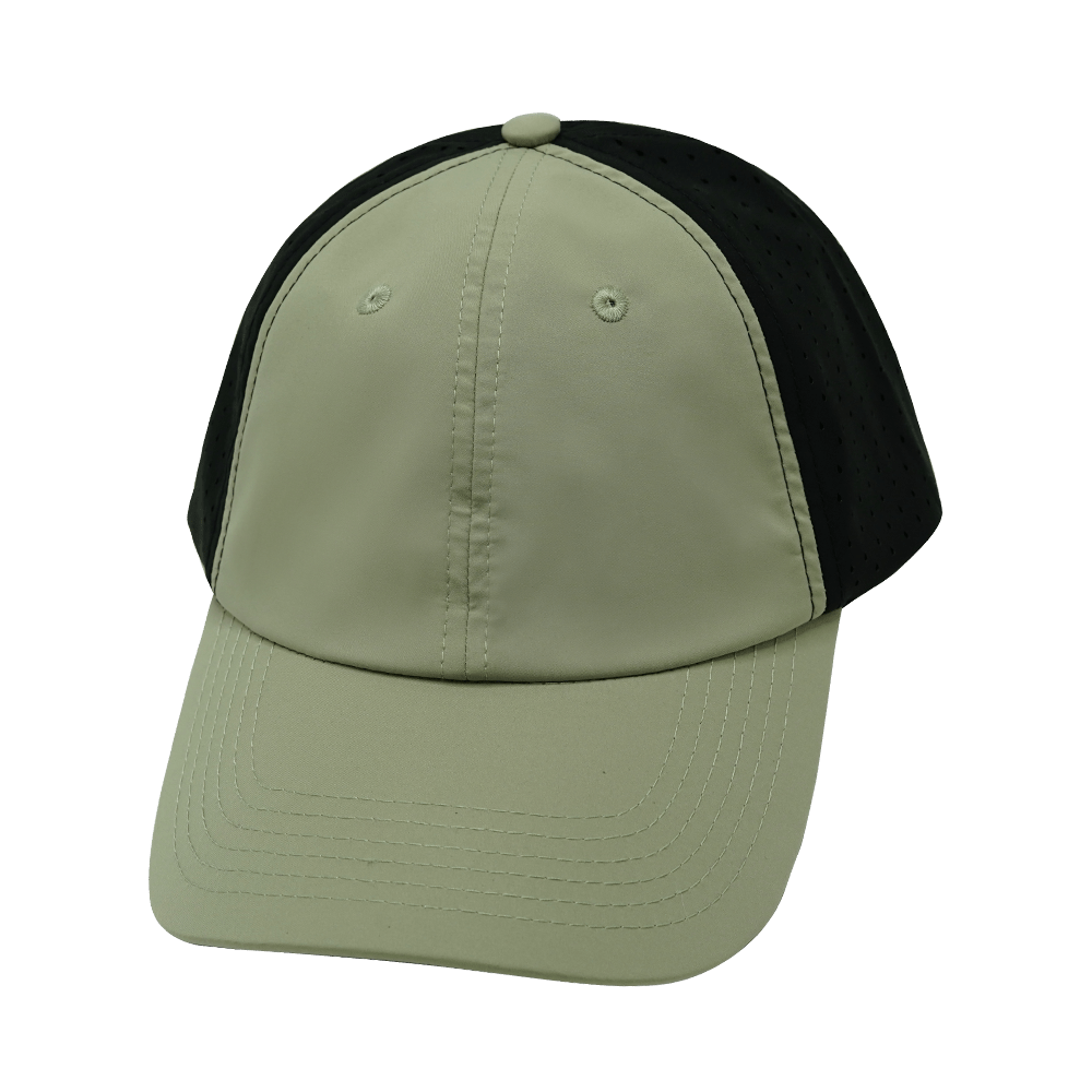 The Heartbeat Brand Blank 6 Panel Hat — Unstructured / Green / Black (Unisex) — main product shot