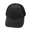The Heartbeat Brand Blank 6 Panel Hat — Unstructured / Charcoal Black / Black (Unisex) — main product shot