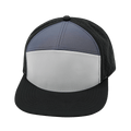The Heartbeat Brand Blank 7 Panel Hat — Black / Gray / Charcoal (Unisex) — main product shot