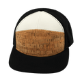 The Heartbeat Brand Blank 7 Panel Hat — Cork Black / Cream (Unisex) — main product shot