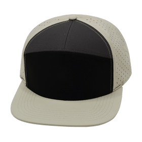 Blank - 7 Panel - Cream / Black / Charcoal (Unisex) - Laser Mesh