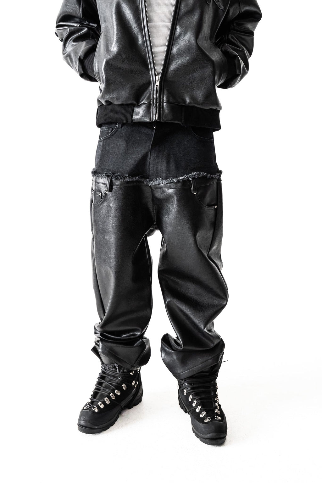 ProjectCapri Capri Leather Pants — back view