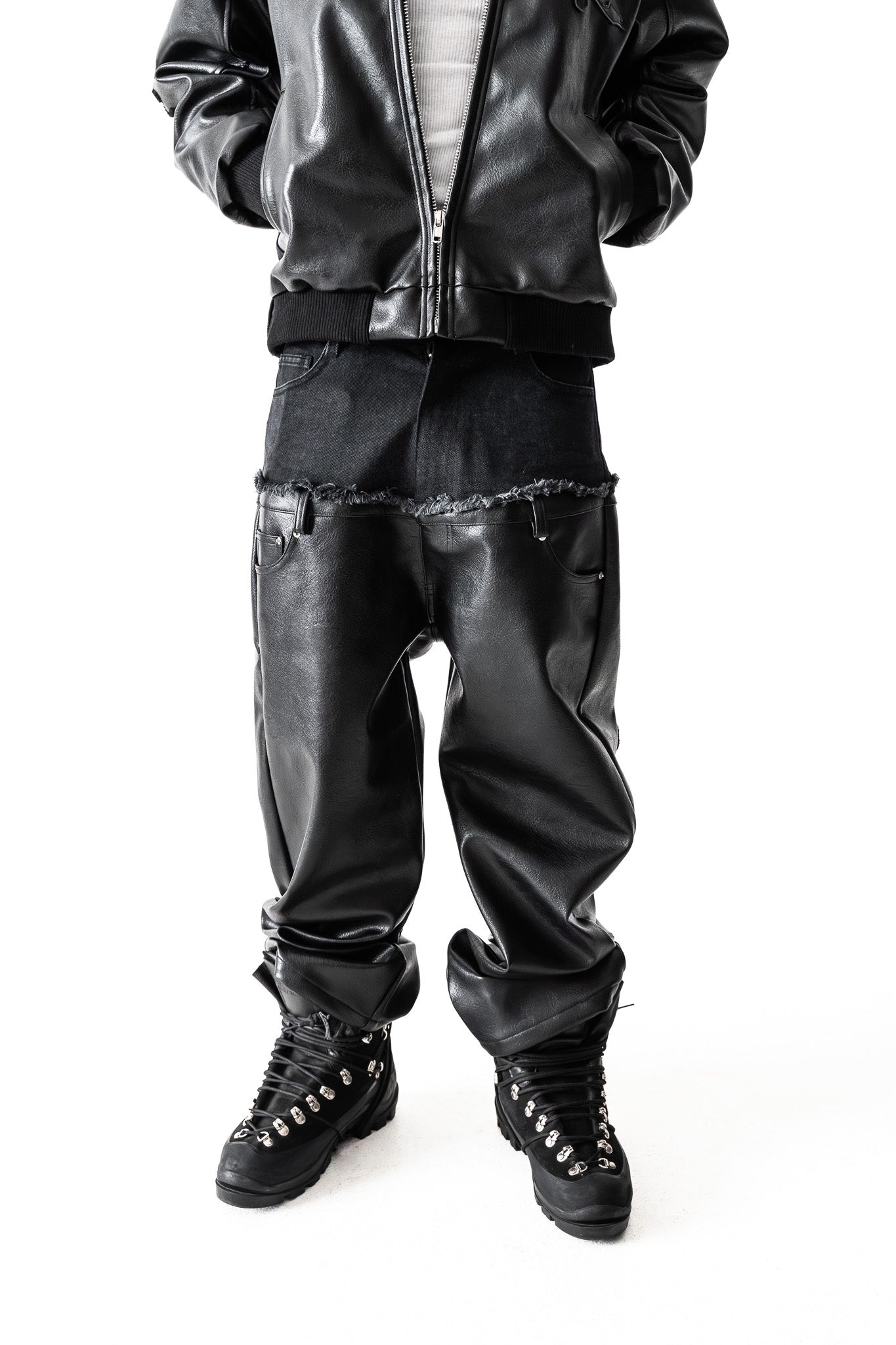 ProjectCapri Capri Leather Pants — back view
